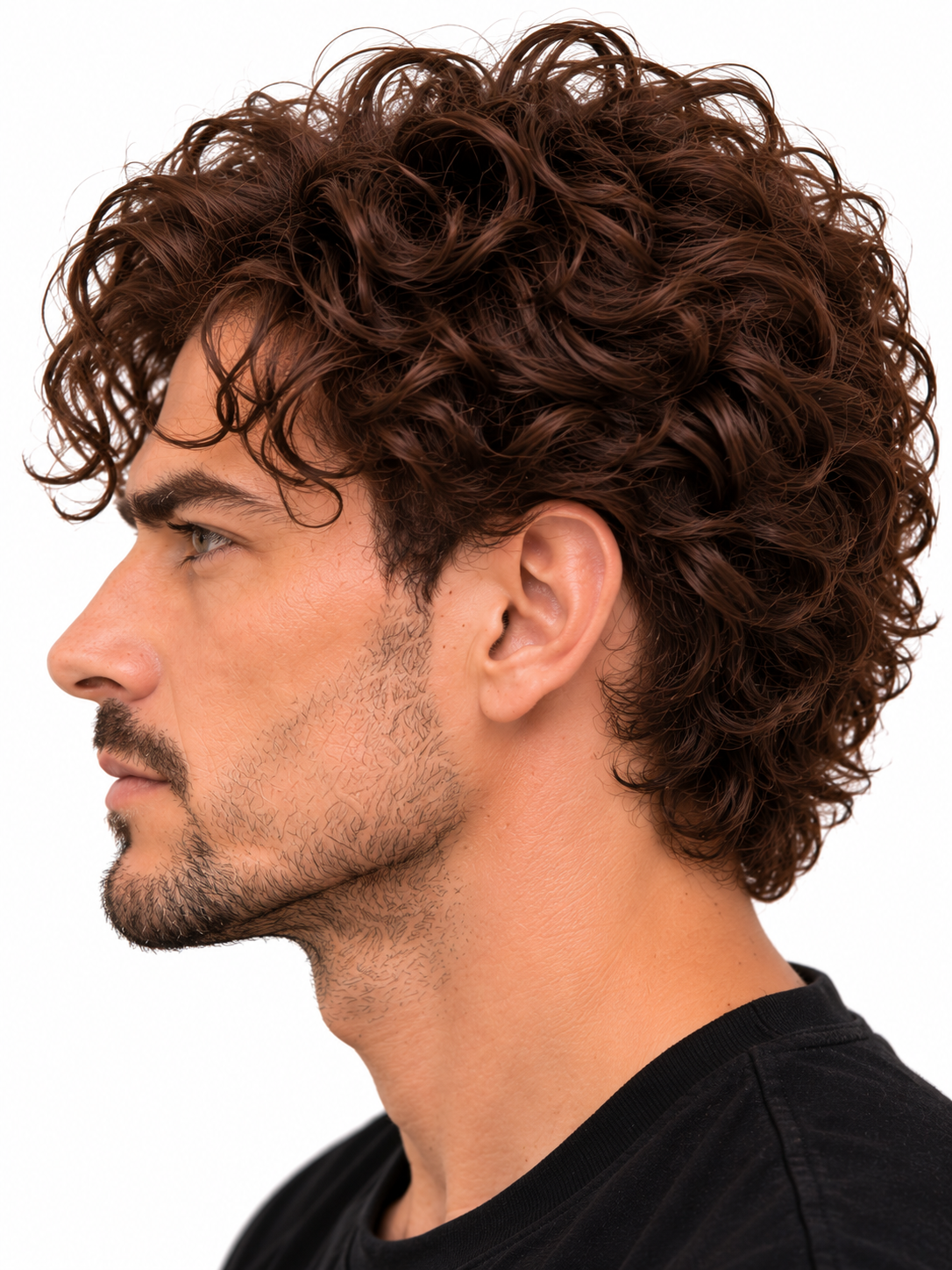 Natural Curly Waves Men's Hair System | Curly Toupee – XHairLab - Image 4