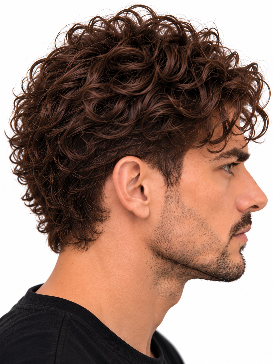 Natural Curly Waves Men's Hair System | Curly Toupee – XHairLab - Image 6