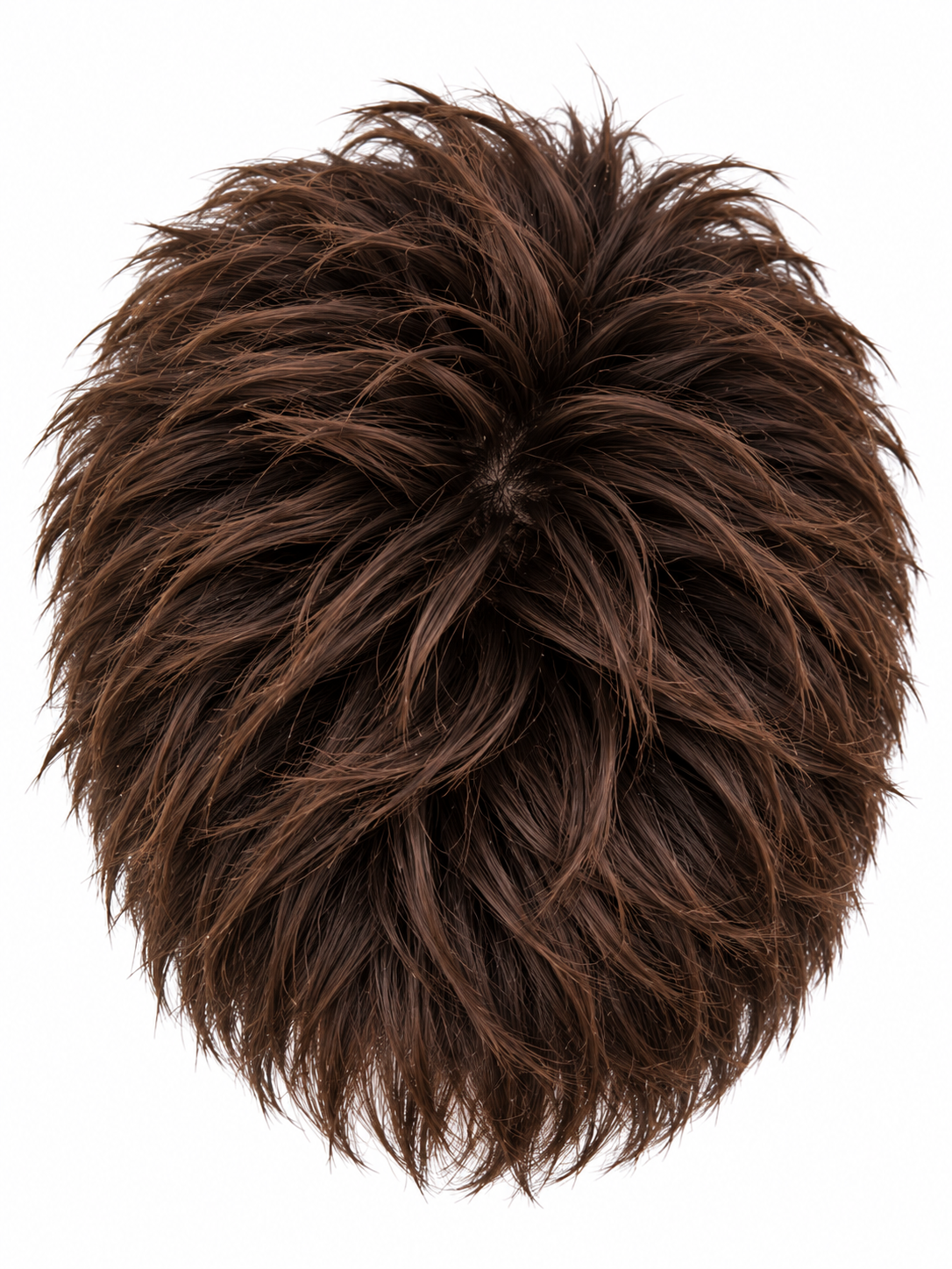 Modern French Crop Men's Hair System – Dark Brown Textured Toupee with Natural Fringe - Image 7