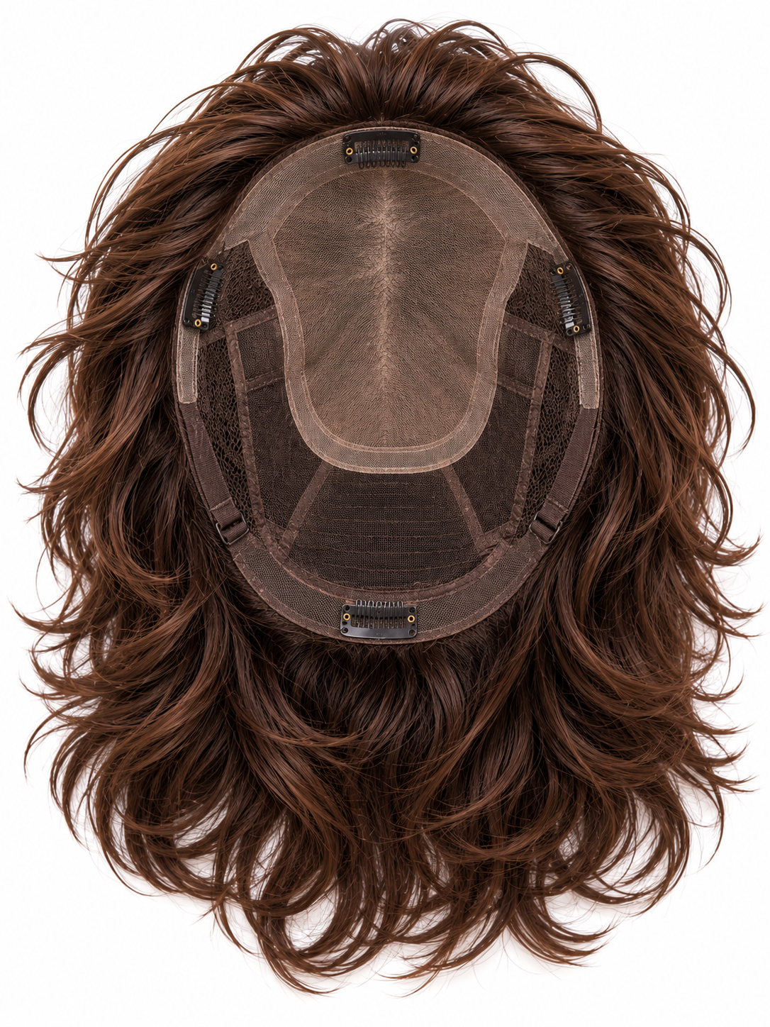 Natural Long Wavy Men's Hair System – Shoulder-Length Brown Layered Wig | XHairLab - Image 8
