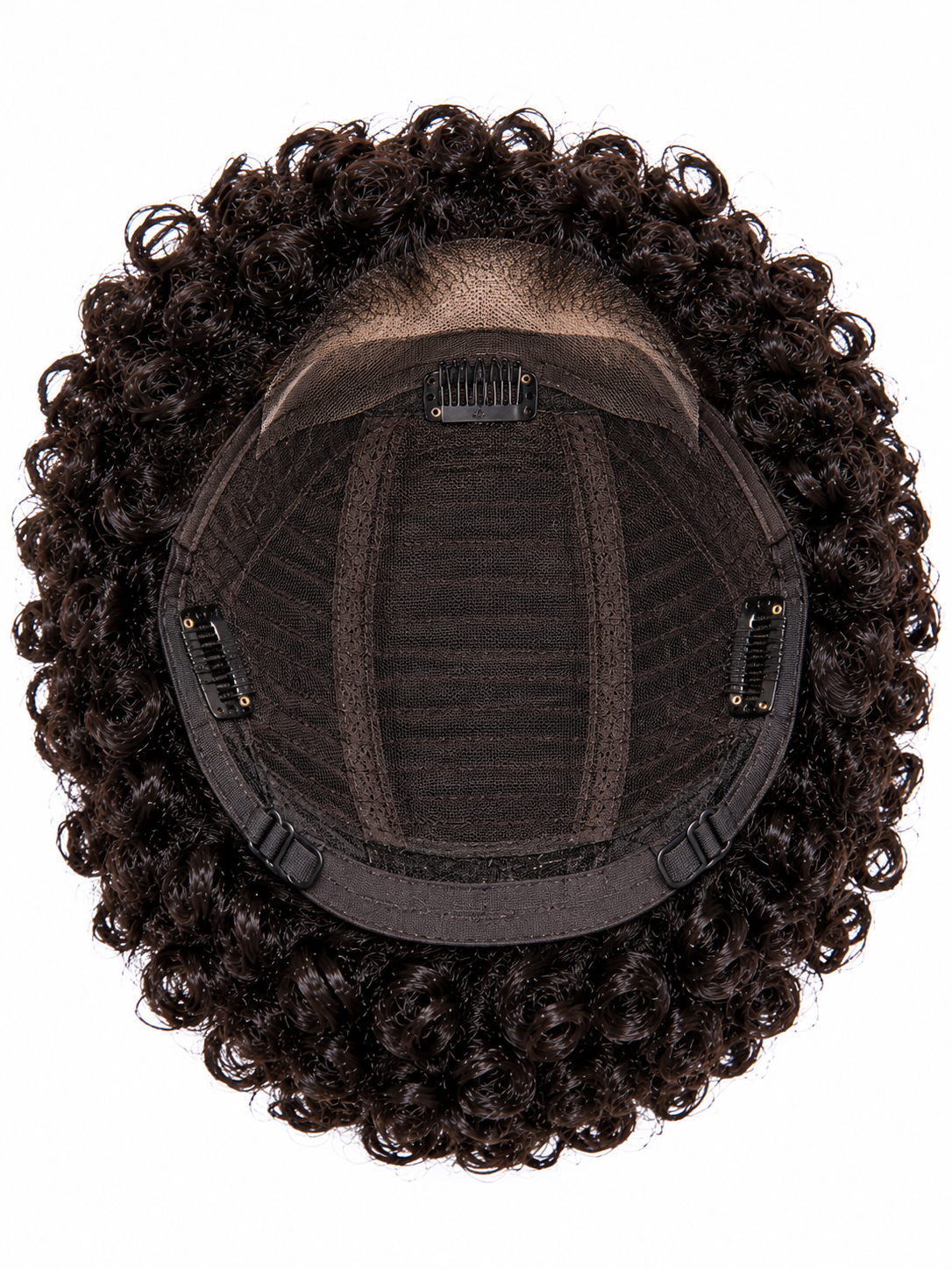 Natural Afro Curl Men's Hair System – Black Curly Toupee with Natural Hairline - Image 9
