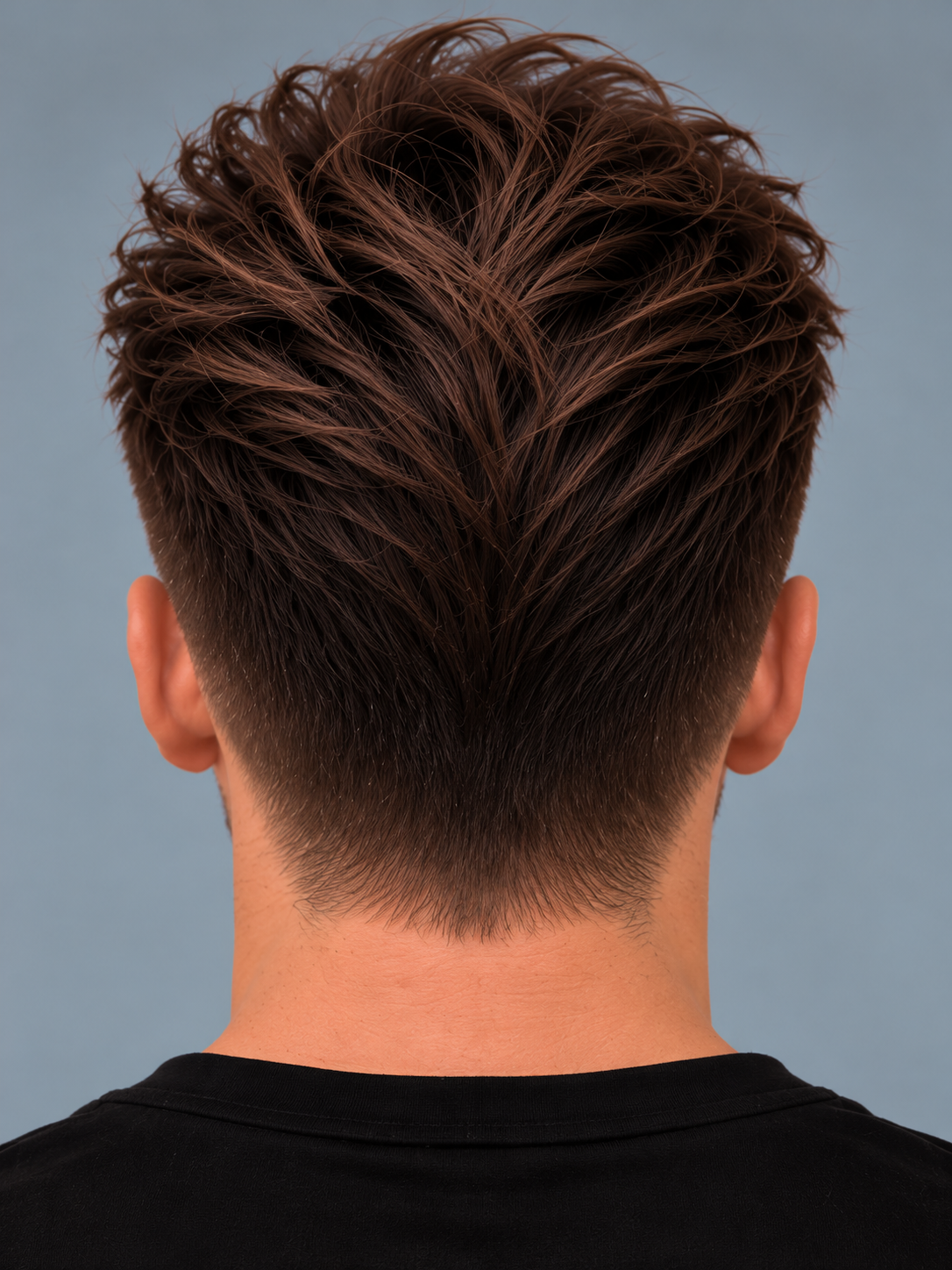Discover the Textured Quiff Men's Hair System by XHairLab, featuring natural volume, modern layered styling, a realistic hairline, and lightweight comfort. - Image 6