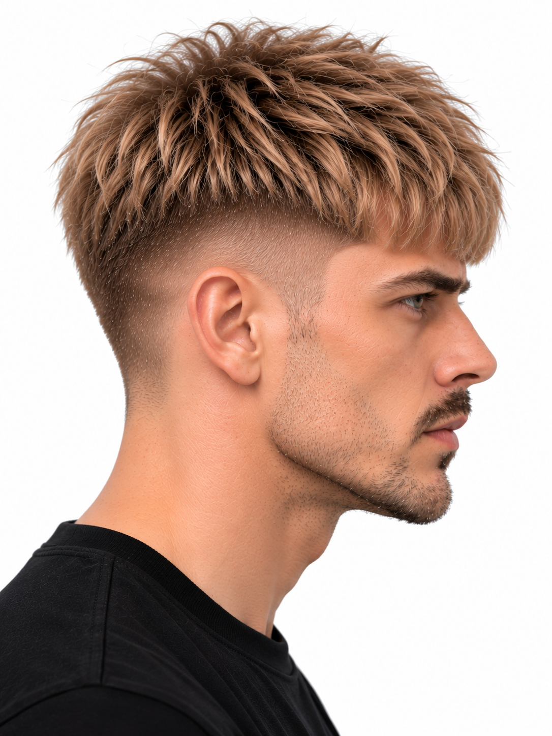 Textured French Crop Men's Hair System – Thick Ash Blonde Fringe Toupee | XHairLab - Image 5