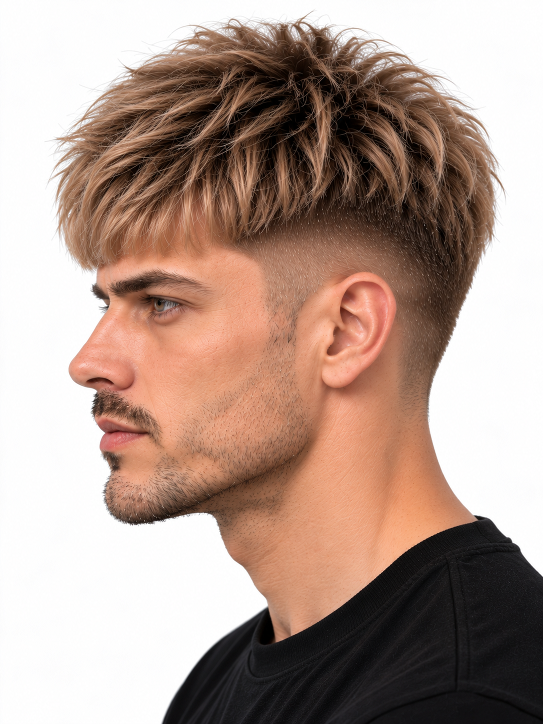 Textured French Crop Men's Hair System – Thick Ash Blonde Fringe Toupee | XHairLab - Image 6