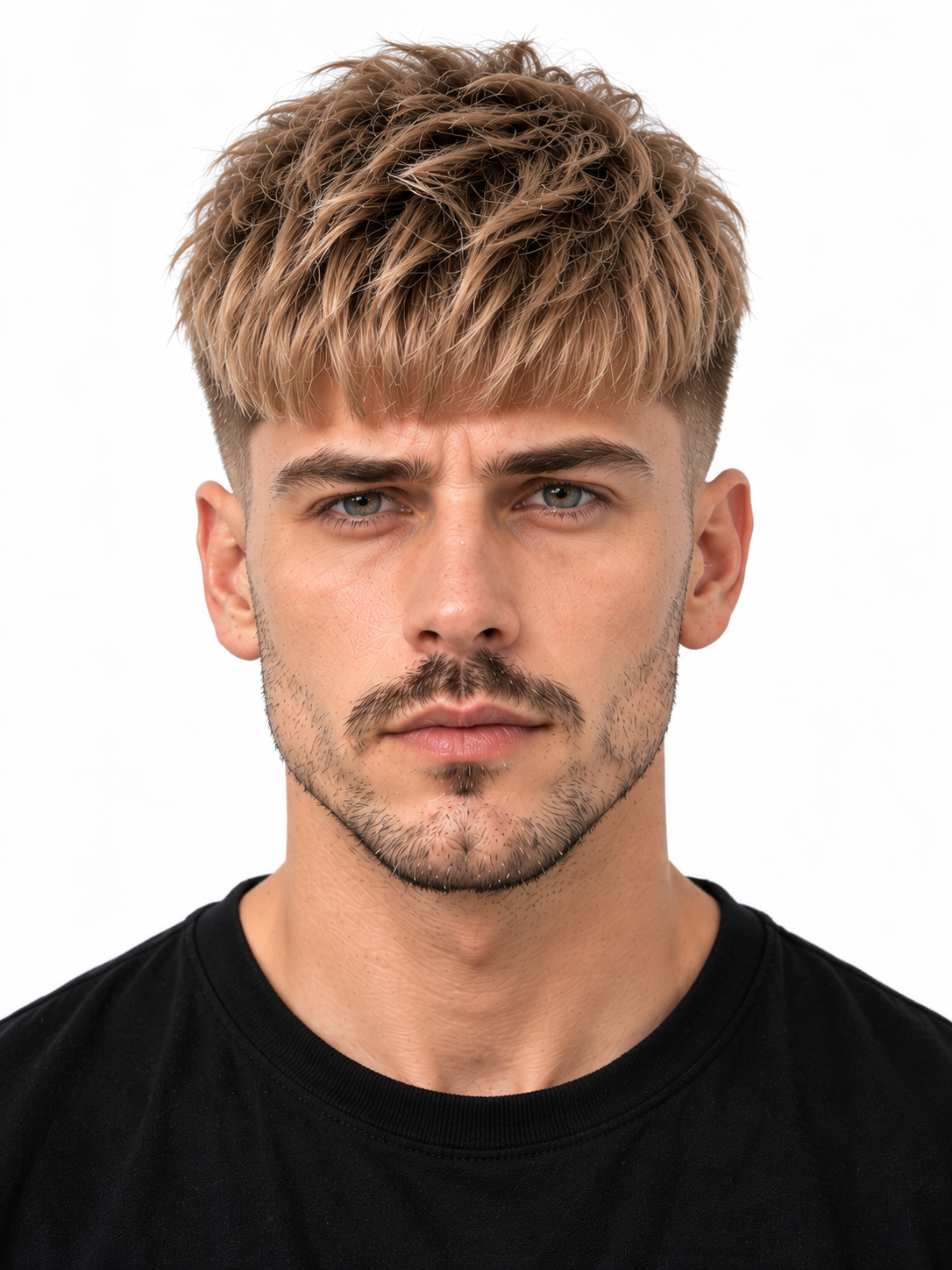 Textured French Crop Men's Hair System – Thick Ash Blonde Fringe Toupee | XHairLab