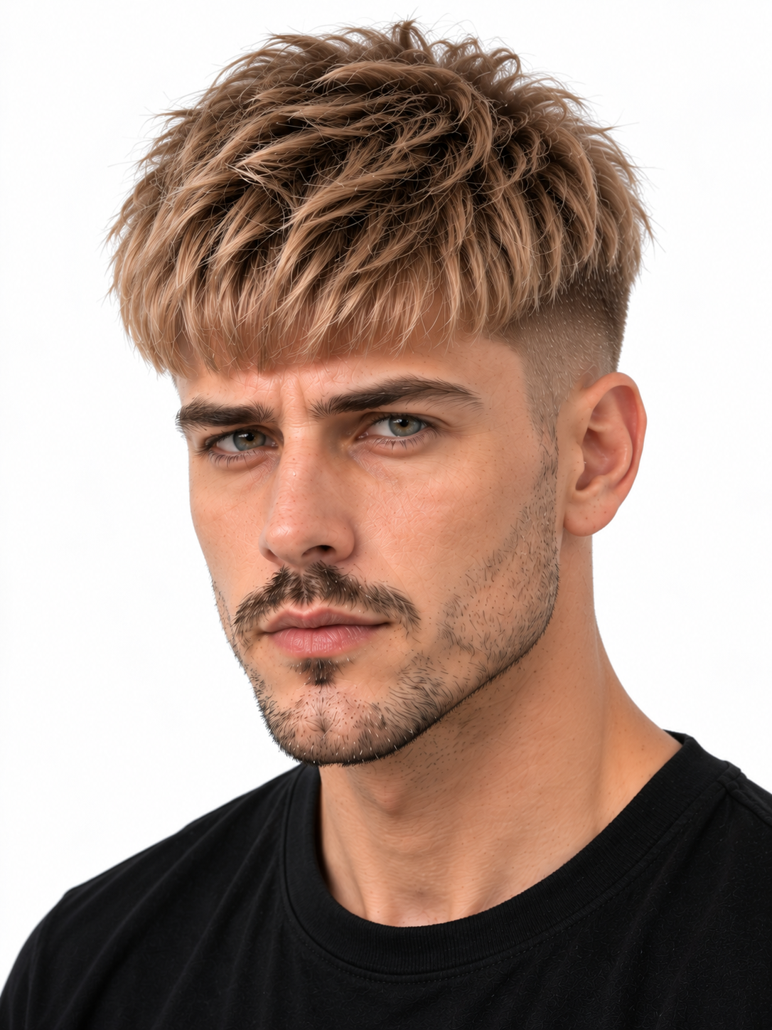 Textured French Crop Men's Hair System – Thick Ash Blonde Fringe Toupee | XHairLab - Image 3