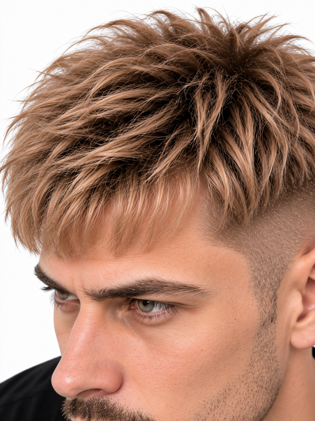 Textured French Crop Men's Hair System – Thick Ash Blonde Fringe Toupee | XHairLab - Image 8