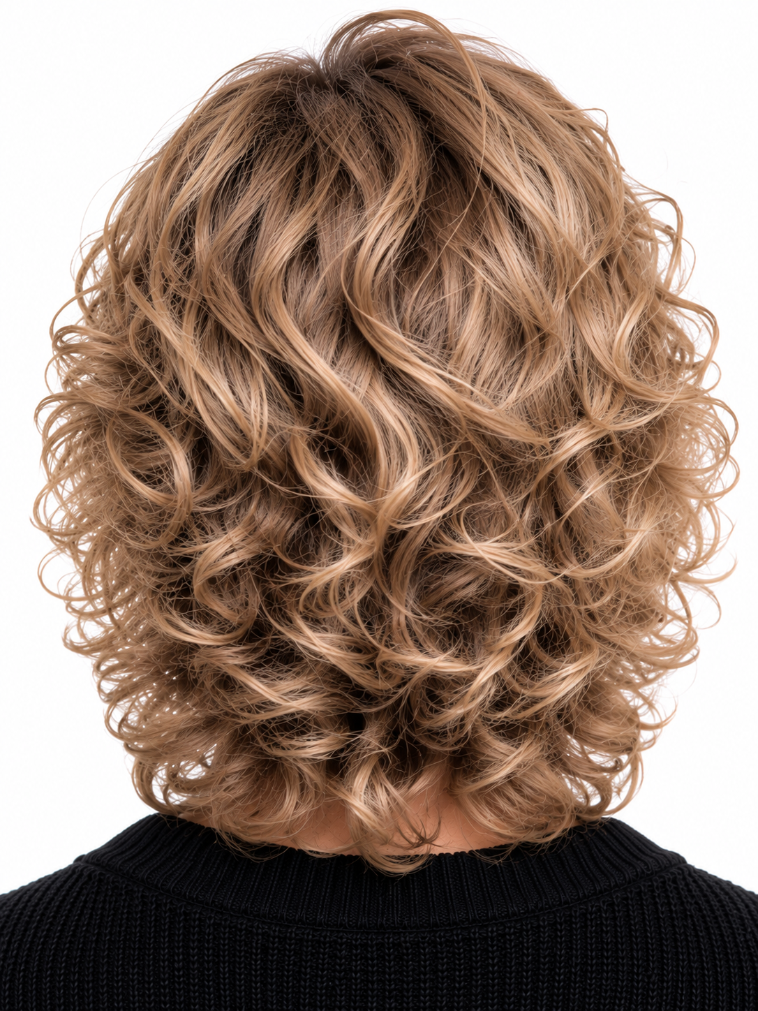 Natural Curl Flow Men's Hair System – Ash Blonde Medium-Length Curly Wig | XHairLab - Image 8